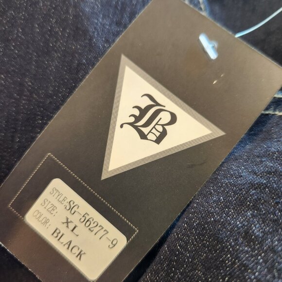 NWT BE-GIRL Stretch Denim A-Line Mini Skirt in Black SIZE XL - Picture 6 of 7